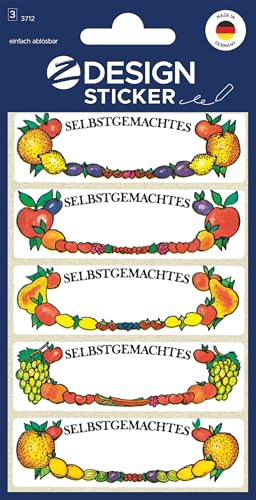 AVERY Zweckform 3712 Marmeladen Etiketten (Obst, wiederablösbar) 9 Aufkleber von AVERY Zweckform