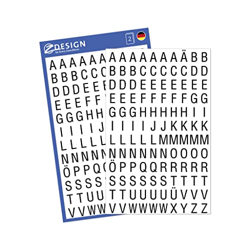 AVERY Zweckform 3720 Buchstaben Sticker 240 Aufkleber (glänzende Etiketten von A-Z, Schriftgröße 6,5 mm, wetterfeste Folie, selbstklebend, permanent, Alphabet zum Dekorieren, Gästebuch, Fotoalbum) AVERY Zweckform 3720 Buchstaben Sticker 240 Aufkleber (glänzende Etiketten von A-Z, Schriftgröße 6,5 mm, wetterfeste Folie, selbstklebend, permanent, Alphabet zum Dekorieren, Gästebuch, Fotoalbum) von AVERY Zweckform