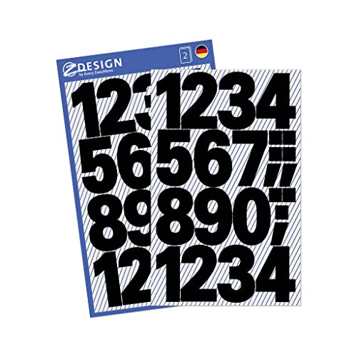 AVERY Zweckform 3785 Zahlen Aufkleber 48 Stück (Sticker mit Nummern von 0-9, Schriftgröße 25 mm, wetterfeste Folie, permanent, starker Halt, Etiketten zum Basteln, Dekorieren, Gästebuch, Fotoalbum) AVERY Zweckform 3785 Zahlen Aufkleber 48 Stück (Sticker mit Nummern von 0-9, Schriftgröße 25 mm, wetterfeste Folie, permanent, starker Halt, Etiketten zum Basteln, Dekorieren, Gästebuch, Fotoalbum) von AVERY Zweckform