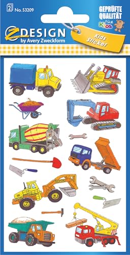AVERY Zweckform 53209 Kinder Sticker Baumaschinen 28 Aufkleber AVERY Zweckform 53209 Kinder Sticker Baumaschinen 28 Aufkleber von AVERY Zweckform