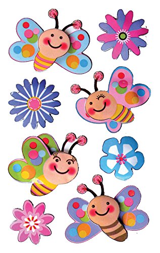 AVERY Zweckform 54053 Kinder Sticker Blumen (3D Effekt) 8 Aufkleber von AVERY Zweckform