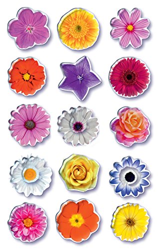 AVERY Zweckform 54386 Deko Sticker Blüten (3D Effekt) 15 Aufkleber von AVERY Zweckform