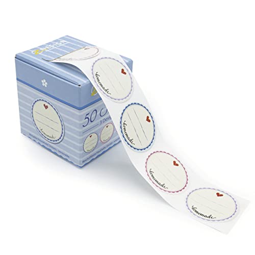 AVERY Zweckform 56819 Marmeladen Etiketten selbstklebend 50 Stück (Ø38mm, Aufkleber Marmeladenglas, Einmachen, Haushaltsetiketten ablösbar, Homemade, beschriftbar, Weihnachten) Sticker auf Rolle AVERY Zweckform 56819 Marmeladen Etiketten selbstklebend 50 Stück (Ø38mm, Aufkleber Marmeladenglas, Einmachen, Haushaltsetiketten ablösbar, Homemade, beschriftbar, Weihnachten) Sticker auf Rolle von AVERY Zweckform