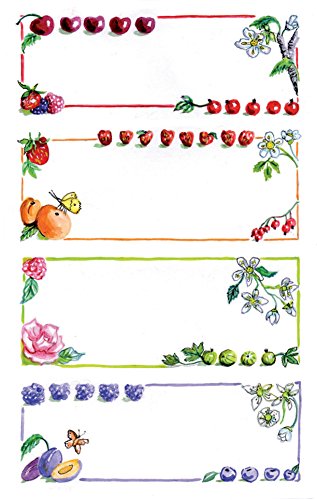 AVERY Zweckform 59652 Marmeladen Etiketten Obst Rahmen (wiederablösbar) 12 Aufkleber von AVERY Zweckform