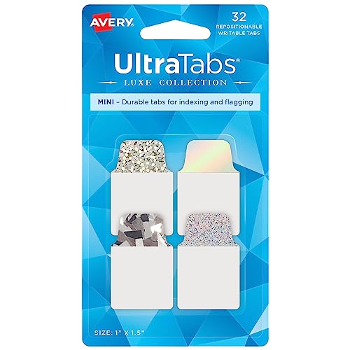AVERY Zweckform Art. 74178 Haftstreifen transparent/silber (32 Haftnotizen, 25,4x38,1mm, beschreibbare Index Tabs Folie, ablösbare Klebezettel, Page Marker, Sticky Notes, Klebemarkierungen) von AVERY Zweckform