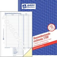 AVERY Zweckform Kassenbericht/Bestandsrechnung Formularbuch 1758 von AVERY Zweckform