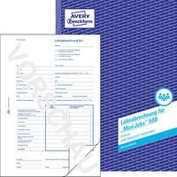 AVERY Zweckform Lohnabrechnung für geringfügig/kurzfristig Beschäftigte Formularbuch 506 von AVERY Zweckform