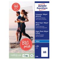 AVERY Zweckform Fotopapier 2496 DIN A4 glänzend 180 g/qm 100 Blatt von AVERY Zweckform