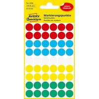 AVERY Zweckform Klebepunkte 3088 farbsortiert Ø 12,0 mm, 270 St. AVERY Zweckform Klebepunkte 3088 farbsortiert Ø 12,0 mm, 270 St. von AVERY Zweckform