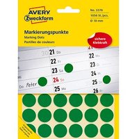 AVERY Zweckform Klebepunkte 3376 grün Ø 18,0 mm von AVERY Zweckform