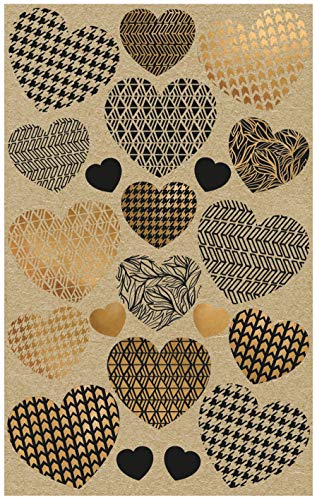 AVERY Zweckform Kraftpapier Aufkleber 42 Sticker Herzen (Papier Sticker, Geschenkaufkleber, natur, braun, beige) 57123 4004182571231 von AVERY Zweckform