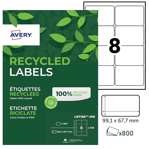 Avery Zweckform LR7165-100 Recycling Adress Etikett 99,1x67,7 mm von Avery Dennison Zweckform