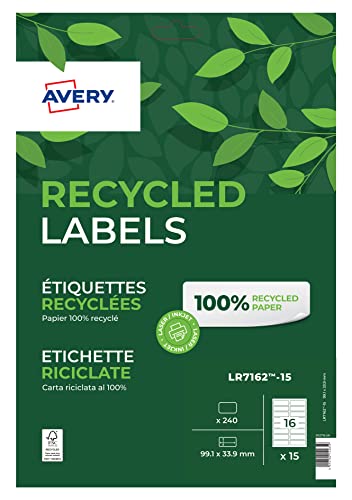 Avery Zweckform LR7167-100 Recycling Adress-Etikett 199,6x289,1 mm von Avery Dennison Zweckform