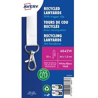 AVERY Zweckform Lanyards 4842W, Karabiner, weiß, 10 St. von AVERY Zweckform