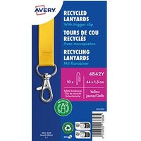 AVERY Zweckform Lanyards 4842Y, Karabiner, gelb, 10 St. von AVERY Zweckform