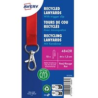 AVERY Zweckform Lanyards 4842R, Karabiner, rot, 10 St. von AVERY Zweckform
