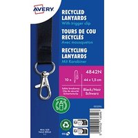 AVERY Zweckform Lanyards 4842N, Karabiner, schwarz, 10 St. von AVERY Zweckform