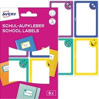 AVERY Zweckform Schuletiketten Gesichter, farblich sortiert, 8 Etiketten AVERY Zweckform Schuletiketten Gesichter, farblich sortiert, 8 Etiketten von AVERY Zweckform