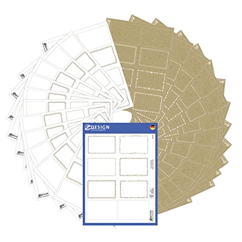 AVERY Zweckform Set Etiketten selbstklebend 208 Stück (52x33mm, Aufkleber Marmeladenglas, Einmachen, Haushaltsetiketten, Produktaufkleber in Weiß und Kraftpapier, handbeschriftbar) Art. 51040 von AVERY Zweckform