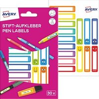 AVERY Zweckform Stiftetiketten Gesichter, farblich sortiert 50,0 x 10,0 mm, 30 Etiketten AVERY Zweckform Stiftetiketten Gesichter, farblich sortiert 50,0 x 10,0 mm, 30 Etiketten von AVERY Zweckform