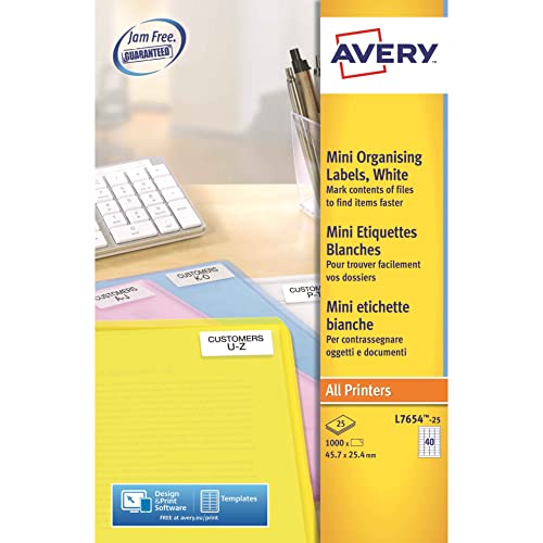 Avery Mini-Etiketten (für Laserdrucker) weiß von Avery Dennsion Zweckform