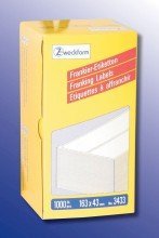 Avery Zweckform© 3433 Frankier-Etiketten, 163 x 43 mm, 1 Pack/1.000 Etiketten, weiá von AVERY Zweckform