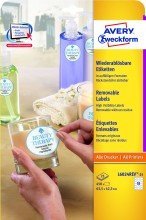 Avery Zweckform© L6024REV-25 Etiketten in Sonderformaten, 63,5 x 42,3 mm, 25 Blatt/450 Etiketten, weiá von AVERY Zweckform