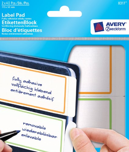 Avery Zweckform 6x 8317 Etiketten-Block Haftnotizen Notizzettel Klebe-Zettel Notes von AVERY Zweckform