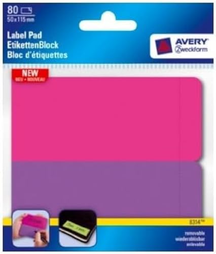 Avery Zweckform 8314 EtikettenBlöcke 115x50mm neon pink-violett Avery Zweckform 8314 EtikettenBlöcke 115x50mm neon pink-violett von Avery Dennsion Zweckform