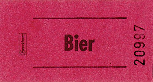 Avery Zweckform Biermarke rot, fortlaufend nummeriert, 57 x 30 mm, 1000 Bons von Avery Dennison Zweckform