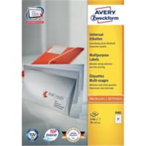Avery Zweckform Universal Etikett 70x41mm weißBlatt Avery Zweckform Universal Etikett 70x41mm weißBlatt von AVERY Zweckform