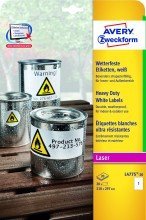 Avery Zweckform Wetterfeste Folienetiketten L4775-20, A4, 20 Etiketten, weiß Avery Zweckform Wetterfeste Folienetiketten L4775-20, A4, 20 Etiketten, weiß von AVERY Zweckform