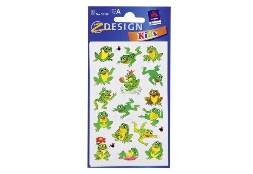 Avery Zweckform ZDesign 53168, Kinder Sticker Frösche 3 Bogen 3 von AVERY Zweckform