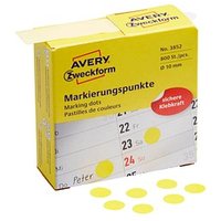 AVERY Zweckform Klebepunkte 3852 gelb Ø 10,0 mm, 800 St. von AVERY Zweckform