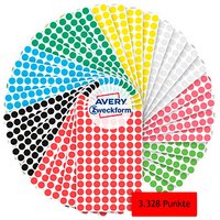AVERY Zweckform Klebepunkte 59994 farbsortiert Ø 8,0 mm, 3.328 St. AVERY Zweckform Klebepunkte 59994 farbsortiert Ø 8,0 mm, 3.328 St. von AVERY Zweckform