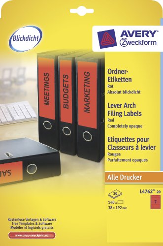 Zweckform Etiketten 4762 schmal rt VE140 Zweckform Etiketten 4762 schmal rt VE140 von AVERY Zweckform