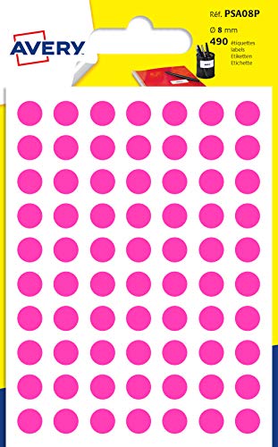 490 N/A Markierungspunkte, 8 mm, pink von AVERY