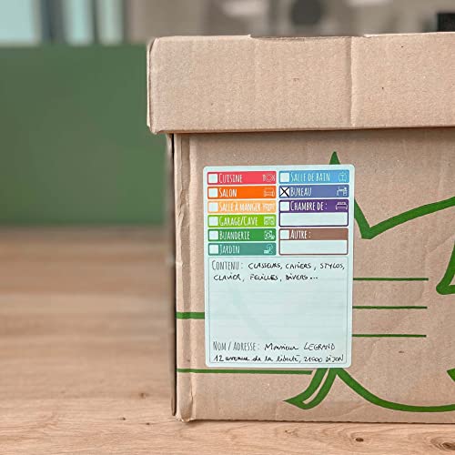 AVERY - Beutel mit 60 Etiketten, zur Identifizierung von Kartons, rechteckiges Format 9,9 x 13,9 cm von AVERY