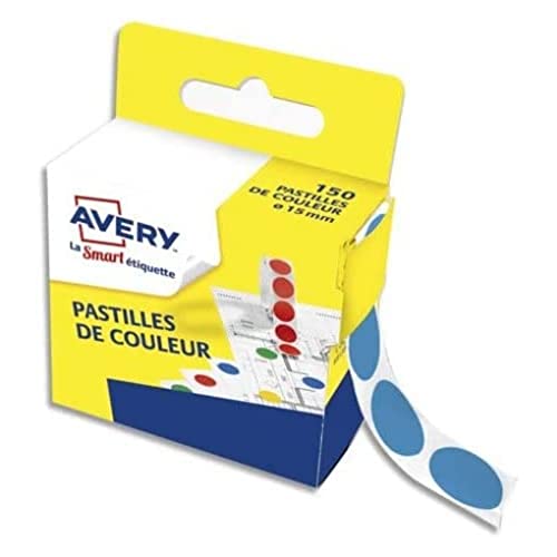 AVERY - Spenderbox mit 150 blauen selbstklebenden Punkten, Durchmesser 15 mm AVERY - Spenderbox mit 150 blauen selbstklebenden Punkten, Durchmesser 15 mm von Avery