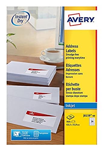 AVERYJ8159- 960 Etiketten 63,5 x 33,9 mm AVERYJ8159- 960 Etiketten 63,5 x 33,9 mm von Avery