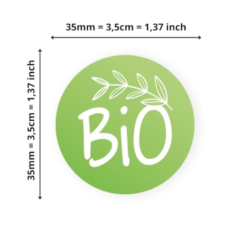 Avery - 140 Bio-Etiketten, rund, selbstklebend, 35 mm, recyceltes Papier, Bio, 4 Bögen, A4, Bio-Aufkleber, für Unternehmer, Smallbusiness, Bio-Produkte von AVERY