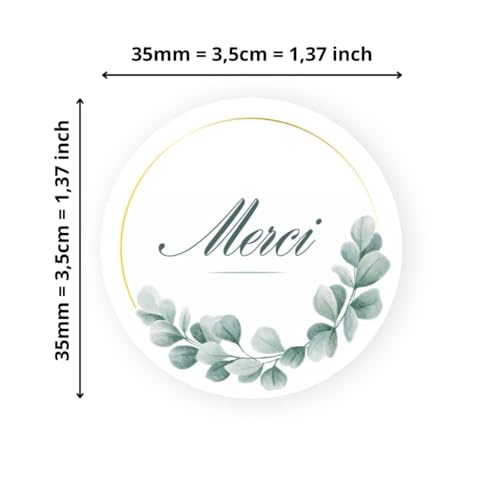 Avery - 140 Etiketten Danke rund selbstklebend – 35 mm – Recyclingpapier – Eukalyptus – 4 Bögen A4 Dankesaufkleber für Hochzeit, Handwerk und Partys Avery - 140 Etiketten Danke rund selbstklebend – 35 mm – Recyclingpapier – Eukalyptus – 4 Bögen A4 Dankesaufkleber für Hochzeit, Handwerk und Partys von Avery