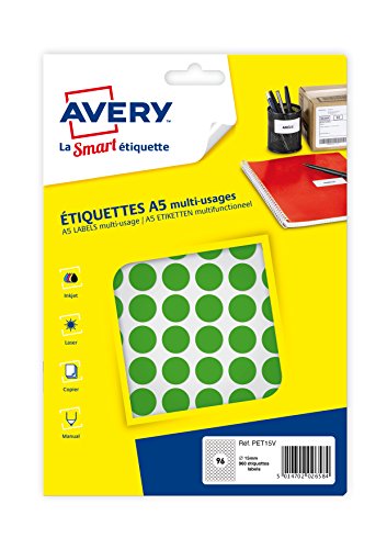 Avery 2940 Tabletten 15 mm grün von AVERY