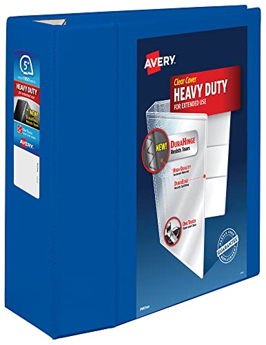 Avery 79803 Ringbuch mit Antihaftbeschichtung, 7,6 cm, Marineblau 1 Pack 5" Pacific Blue von AVERY