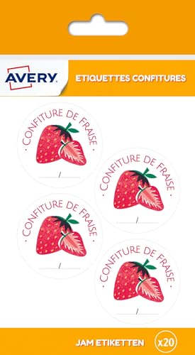 Avery – Beutel mit 20 Etiketten für Konfitures de Erdbeere von AVERY