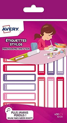 Avery Etiketten für Stifte, 30 Stück Rose/rouge/violet von Avery