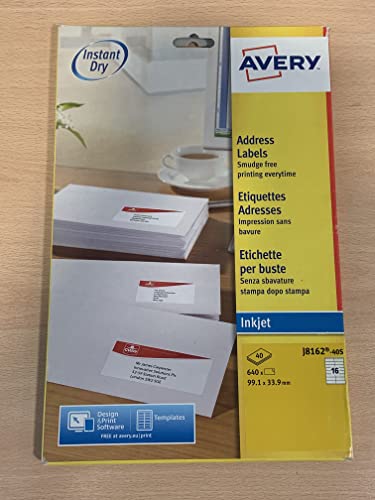 Avery Etiketten für Tintenstrahldrucker 99,1 x 33,9 mm 640 Stück von AVERY