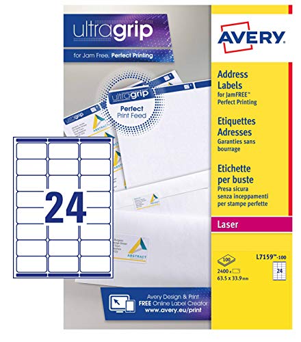 Avery L7159 – 100 Adress Etiketten QuickPeel X, umweltfreundlich, FSC, weiß von AVERY