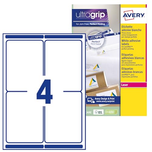 Avery L7169 – 15 Stück 60 Etiketten Kunstdruck Laser 99,1 x 139 mm weiß Avery L7169 – 15 Stück 60 Etiketten Kunstdruck Laser 99,1 x 139 mm weiß von Avery