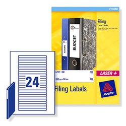 Avery L7170-25 Etiketten/Etiketten für Laserdrucker Eurofolio, 134 x 11 mm, 600 Etiketten von Avery